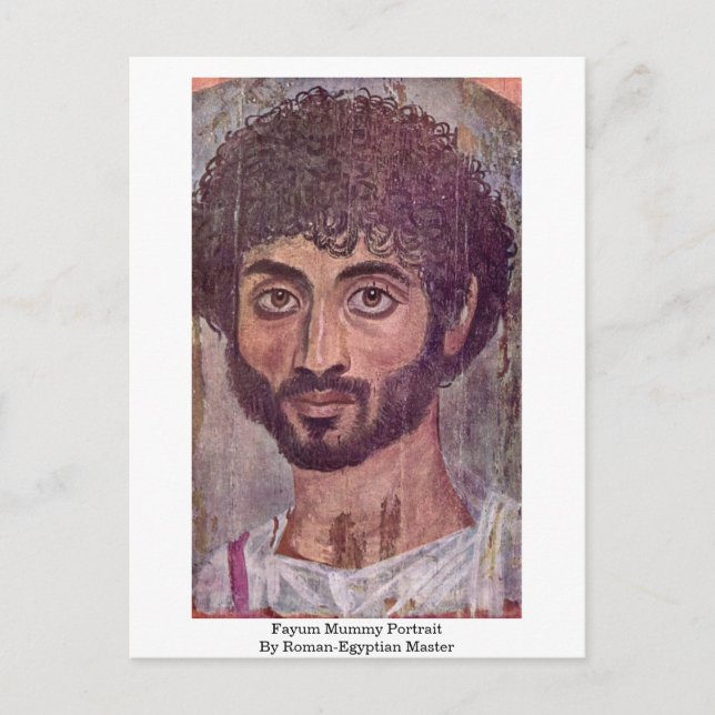 Fayum Mummy Portrait By Roman-Egyptian Master Postcard (Front)
