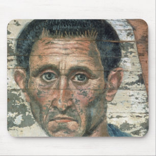 Fayum portrait of a man in a blue cloak, mouse mat