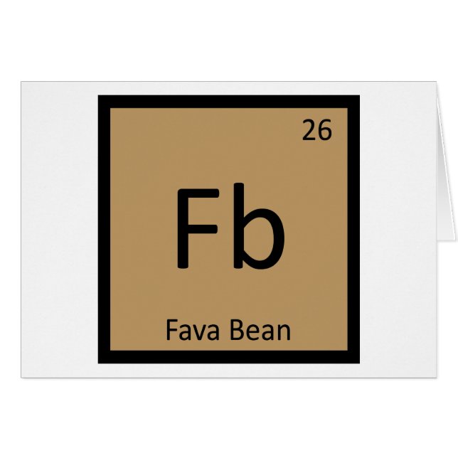 Fb - Fava Bean Legume Chemistry Periodic Table (Front Horizontal)