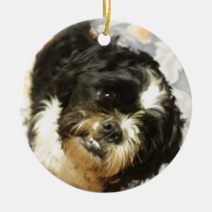 FB_IMG_1481505521015 Shitzu dog Ceramic Tree Decoration