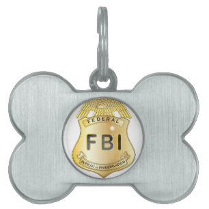 FBI Badge Pet ID Tag