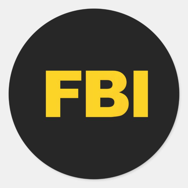 Fbi Classic Round Sticker (Front)