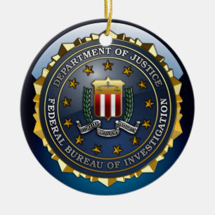 FBI Emblem Ceramic Tree Decoration