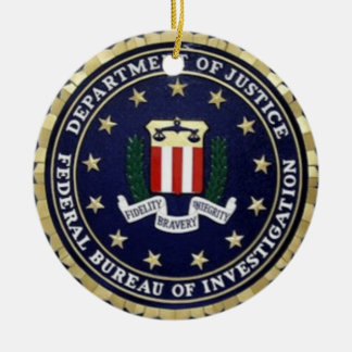 FBI Emblem Ceramic Tree Decoration