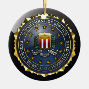 FBI Emblem Ceramic Tree Decoration