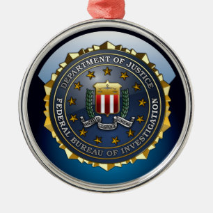 FBI Emblem Metal Tree Decoration