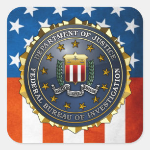 FBI Emblem Square Sticker