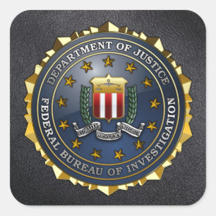 FBI Emblem Square Sticker