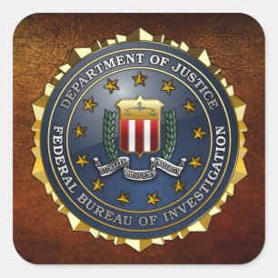 FBI Emblem Square Sticker