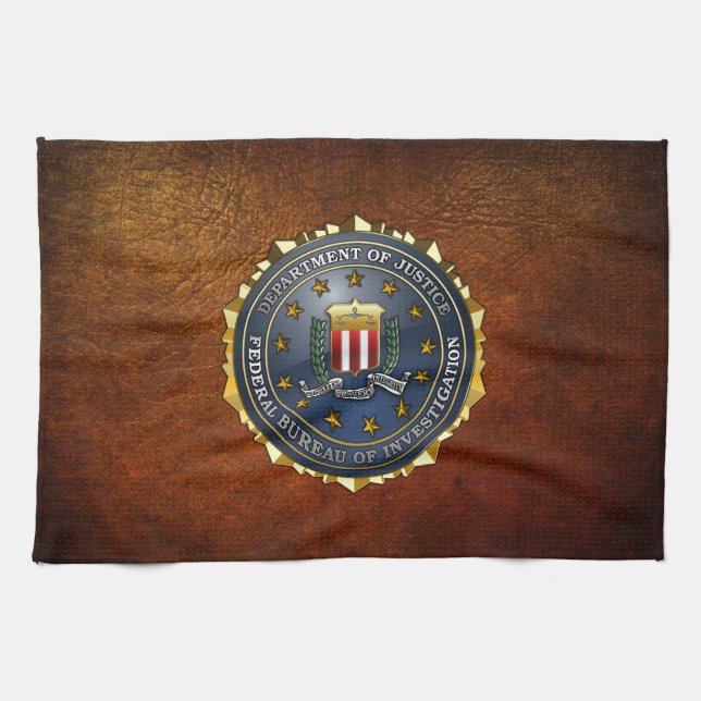 FBI Emblem Tea Towel (Horizontal)