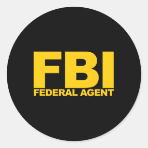 Fbi Federal Agent Classic Round Sticker