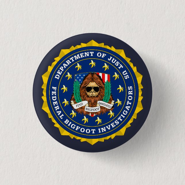 FBI-Federal Bigfoot Investigator Button (Front)
