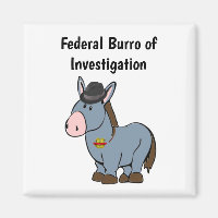 FBI Federal Burro of Investigation Donkey Cartoon
