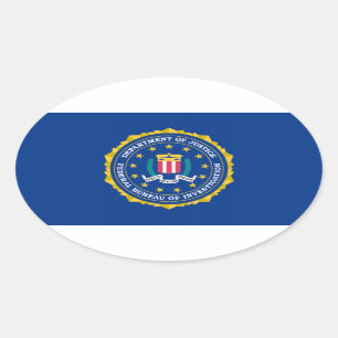 FBI Flag Oval Sticker