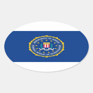 FBI Flag Oval Sticker