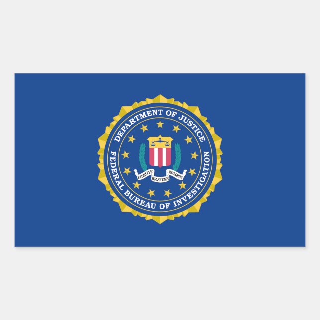 FBI Flag Rectangular Sticker (Front)