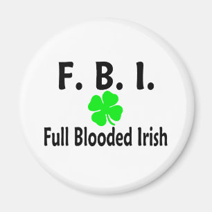 FBI Full Blooded Irish Clover Magnet