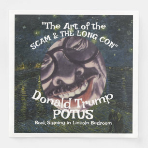 FBI ICE CBP Trump POTUS Scam Con Art Book Sign 12 Napkin