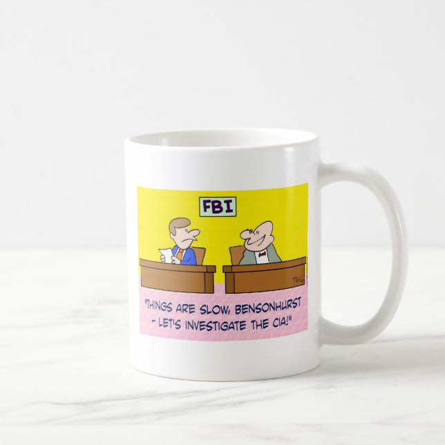 fbi investigate cia spies coffee mug (Right)
