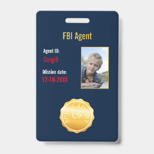 FBI Secret Agent Badge ID Badge