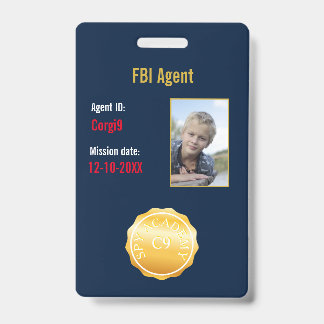 FBI Secret Agent Badge ID Badge