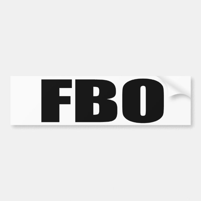 FBO BUMPER STICKER (Front)