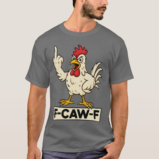 FCAWF Funny Rooster vintage T-Shirt (Front)