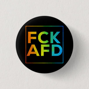 FCK AFD mit Rahmen schwarz 3 Cm Round Badge