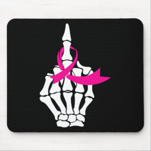 Fck Breast Cancer Middle Finger Pink Ribbon Awaren Mouse Mat