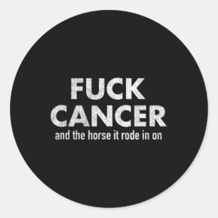 Fck Cancer  Pink Breast Cancer Awareness  Classic Round Sticker