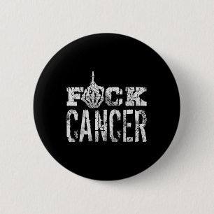 Fck Cancer Skeleton Middle Breast Cancer Awareness 6 Cm Round Badge