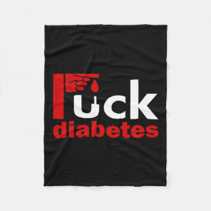 Fck Diabetes Awareness Fleece Blanket