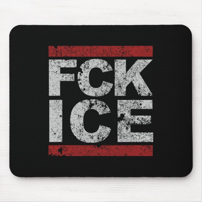 Fck Ice Distressed  Mouse Mat (Front)