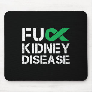 Fck Kidney Disease Awareness Month Green Ribbon Su Mouse Mat