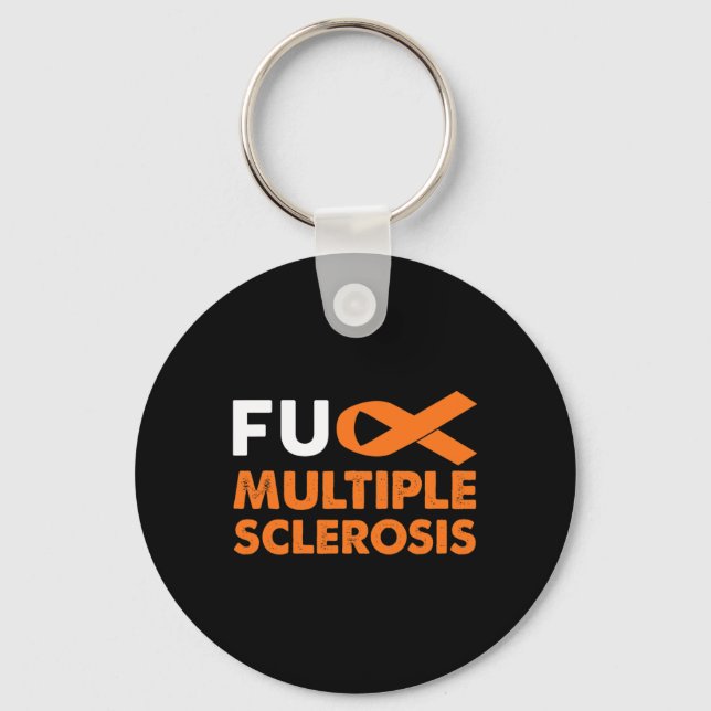 Fck Multiple Sclerosis Awareness Ms Support Surviv Key Ring (Front)