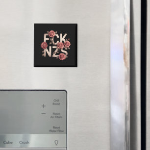 FCK NZS Flowery Against Right No Nazis Lgbtq+ Magnet