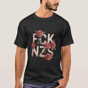 FCK NZS Flowery Against Right No Nazis Lgbtq+  T-Shirt