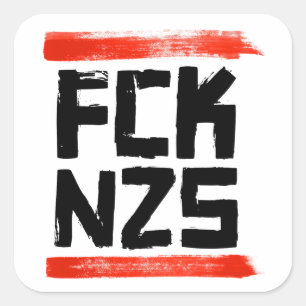 FCK NZS SQUARE STICKER