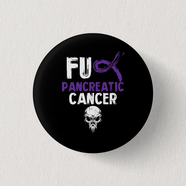 Fck Pancreatic Cancer Fighting Cancer Together Pur 3 Cm Round Badge (Front)