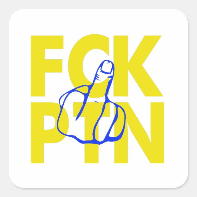 FCK PTN - Ukraine Square Sticker (Front)