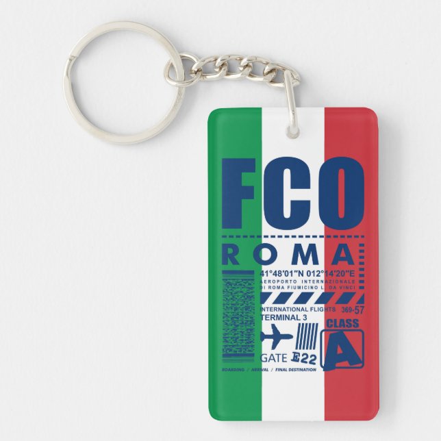 FCO Rome Airport, Key Ring (Front)