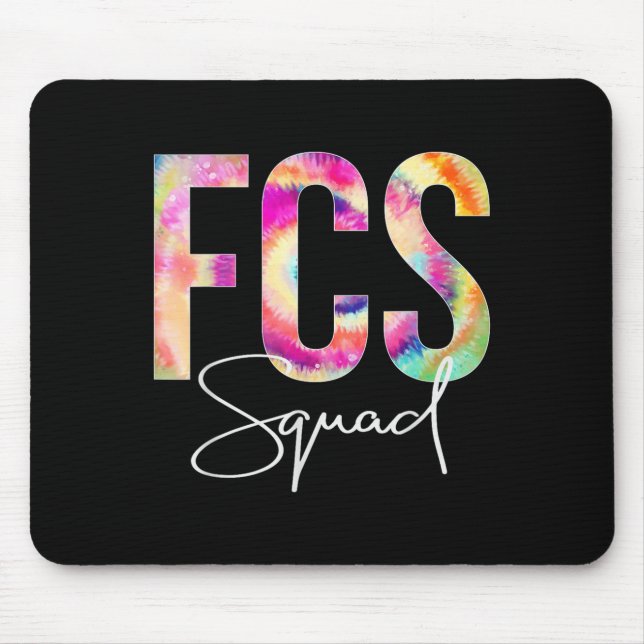 Fcs Squad Tie Dye Back To School Women Appreciatio Mouse Mat (Front)