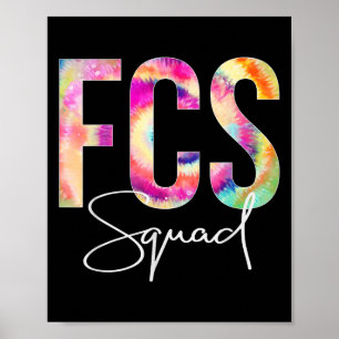 Fcs Squad Tie Dye Back To School Women Appreciatio Poster