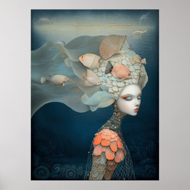 *~* FD2 23  Water Goddess Fantasy Sea Mermaid  Poster (Front)