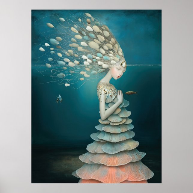 *~* FD2 5  Water Goddess Fantasy Sea Mermaid  Poster (Front)