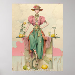 ^~* FD2 Boho Woman Apple Butterfly 39 Poster