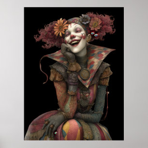 FD2 Circus Clown Art 14 Vintage Retro Carnival Poster