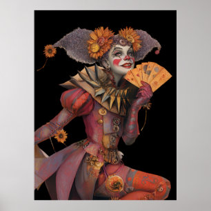 FD2 Circus Clown Art Vintage Retro Carnival 24 Poster