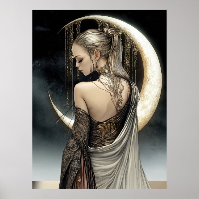 FD2 Enchanted Crescent Moon Goddess 6 Poster (Front)