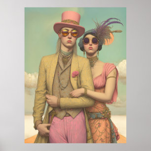 *~*  FD2 Love Romantic Retro Boho Couple  18 Poster